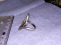 ИЗИСКАН СЕДЕФЕН СРЕБЪРЕН АР НУВО ПРЪСТЕН СРЕБРО 925 ЮВЕЛИРНА РЪЧНА ИЗРАБОТКА 34615, снимка 6