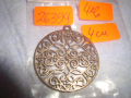 СТАР АЖУРЕН ПОСРЕБРЕН МЕДЕН АРТ НУВО СТИЛ МЕДАЛЬОН с КРАСИВА СТИЛИЗИРАНА ОРНАМЕНТИКА 26394, снимка 3