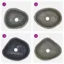 vidaXL Мивка от речен камък, овална, (29-38)x(24-31) см, снимка 3