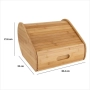 Бамбукова кутия за хляб с допълнително чекмедже, снимка 3