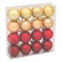 16 броя Комплект коледни топки, Червени и златни, 5см, снимка 1 - Други стоки за дома - 42673330