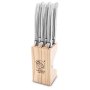 Комплект 6 ножa за стекове с дървена поставка Laguiole Style de Vie Premium Stainless steel, снимка 1 - Прибори за хранене, готвене и сервиране - 42176805