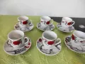 Комплект ретро керамични чаши за кафе, снимка 2