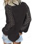 Дамски лек пуловер с дълги ръкави и дантелено деколте, 5цвята - 023, снимка 4