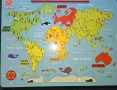 Магнитна детска карта/пъзел на света , снимка 1