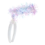 Коледна бяла кадифена диадема с ореол Tinsel_1227255, снимка 2