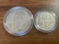 100 и 50 лева, 1934г. - сребро, снимка 1
