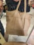 Естествена кожа ОГРОМНА чанта,тип торба,бежева, снимка 5