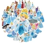 50 бр Пепеляшка Cinderella самозалепващи лепенки стикери украса картонена торта ръчна изработка, снимка 1