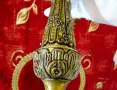 Троен бронзов свещник тройка,барок,риби,печат. , снимка 6