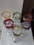Кристални чаши-комплект от шест броя,многоцветен кристал, снимка 1 - Чаши - 41484526