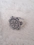 Мъжки сребърен пръстен S925 с Викингски компас Vegvísir & руни 18мм., снимка 10