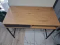 Бюро с едно чекмадже в топъл дъб и черно, снимка 3