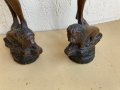 Чифт метални антикварни статуетки, снимка 3