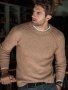 Мъжки пуловер с кръгло деколте, 6цвята - 023, снимка 3