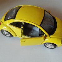 Метална количка М 1:24 - Volkswagen Ney Beetle ., снимка 6 - Колекции - 39657137