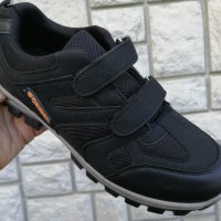 Мъжки маратонки с лепенки велкро в черно, мод.04- CAIDAI, снимка 2 - Спортни обувки - 40143529