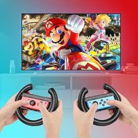 Нов Комлект Mooroer състезателен волан съвместим с Nintendo Switch/Switch OLED Joy/Деца Игра, снимка 4 - Други игри - 41261027