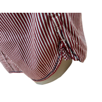 Мъжка риза TOMMY HILFIGER размер L / XL райе червено бяло, снимка 4 - Ризи - 44589716