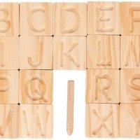 Дървена двустранна дъска за проследяване на азбука , снимка 3 - Образователни игри - 41936728