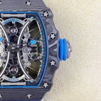 Мъжки луксозен часовник Richard Mille RM 53-01 Blue Rubber Strap Super High Quality , снимка 17 - Мъжки - 41568105