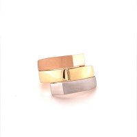 Златен дамски пръстен 3,67гр. размер:55 14кр. проба:585 модел:16464-5, снимка 1 - Пръстени - 40769938
