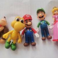 Супер Марио Super Mario пластмасова фигурка фигурки играчки за игра и украса торта, снимка 1 - Фигурки - 39503338