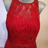 Червена бална рокля на MASCARA, р-р М, нова, с етикет, снимка 4 - Рокли - 35741564