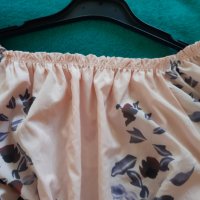 Ефирна лятна блуза с голо рамо и къс ръкав , снимка 2 - Корсети, бюстиета, топове - 41775137