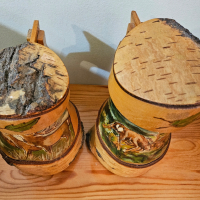 2 броя дървени халби с ловни мотиви, снимка 11 - Колекции - 44658422