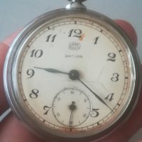 Джобен часовник UMF RUHLA Saturn. Germany. Vintage watch. Механичен механизъм. Рухла Сатурн. , снимка 6 - Джобни - 42090129