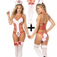 Еротичен секси костюм на медицинска сестра - Код: 1230, снимка 1 - Бельо - 38823421