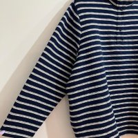 Макси еластична релефна модерна блуза с джобове в райе - памучен двоен топъл и мек плат, снимка 3 - Блузи с дълъг ръкав и пуловери - 39971346