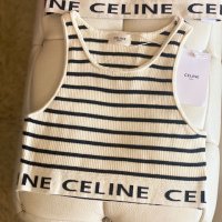 Селин топ*CELINE STRIPED MESH SPORTS BRA, снимка 11 - Корсети, бюстиета, топове - 42364592