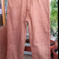 дамски панталон естествен велур с подплата, снимка 1 - Панталони - 11448945