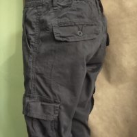 Blackzi- карго панталон, цвят графит, 4 джоба с капак, с ластик отдолу, мек пролетен памук, снимка 2 - Дънки - 44337626
