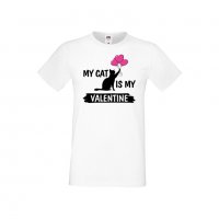 Мъжка тениска Свети Валентин My Cat Is My Valentine 2, снимка 3 - Тениски - 35715798