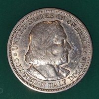 Половин халф долар 1893 Колумбова експедиция САЩ сребро, снимка 1 - Нумизматика и бонистика - 44343253