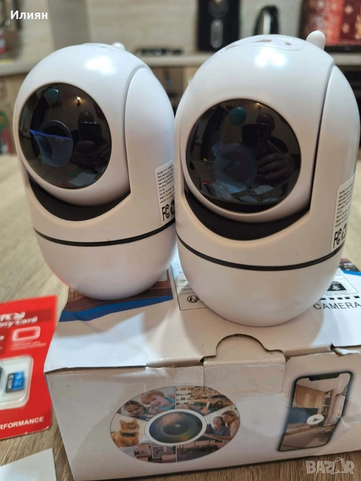 Комплект 2 бр. WiFi IP камери 1080p PTZ, снимка 1
