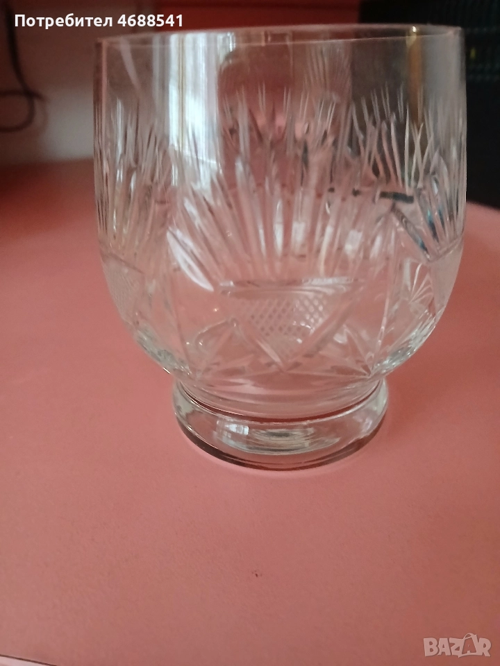 Комплект кристални чаши - от комунизма, снимка 1