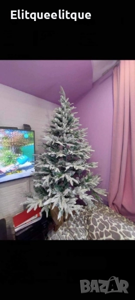 Изкуствена елха K r i n g Melbourne, Цялата заснежена с метална стойка., снимка 1