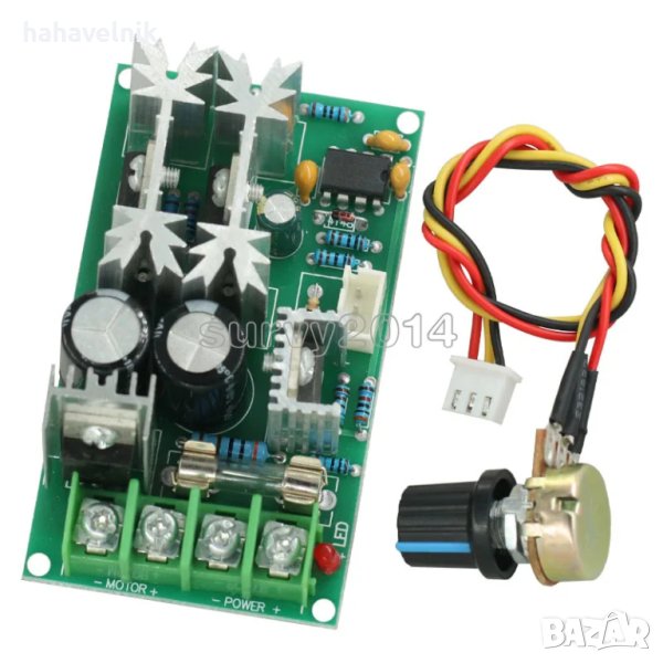 PWM Регулатор на мощност, димер за прав ток DC10-60V 20A , регулатор на обороти , HHO , снимка 1