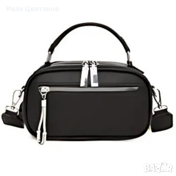 Модерна дамска чанта с ципове в различни цветове, снимка 1