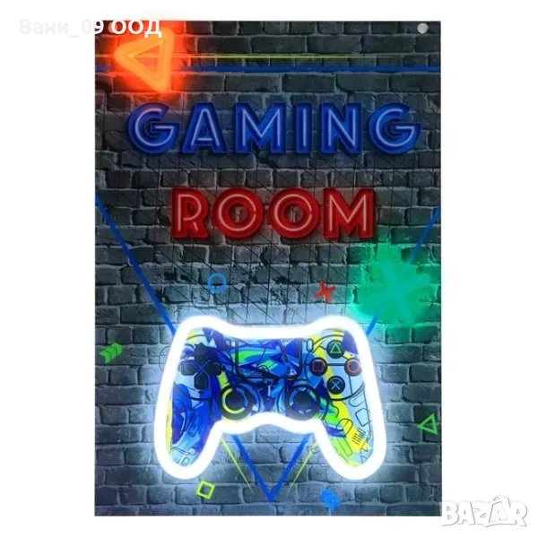 LED неонова табела "Gaming room", снимка 1