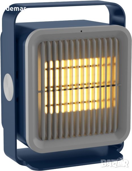 Персонален нагревател със защита от прегряване, 2 скорости, (син), снимка 1