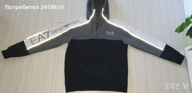 Emporio Armani EA7 Hoodie Half Zip Mens Size 50/L ОРИГИНАЛ! Мъжки Суичер!, снимка 1