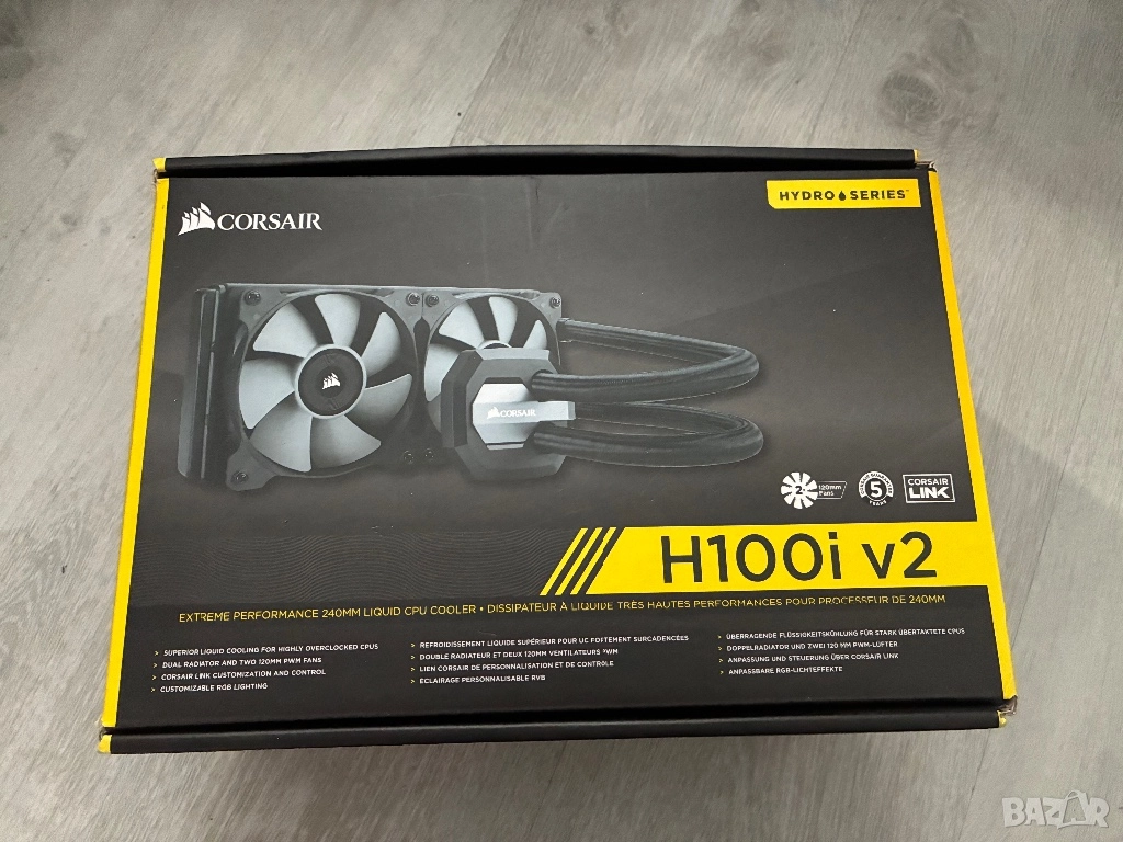 Corsair H100i v2- Водно охлаждане, снимка 1