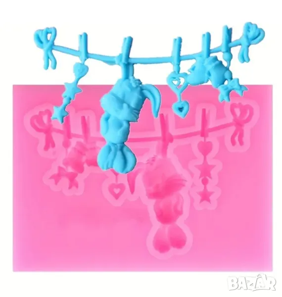 Молд бебешки зайче и играчки на въже - за пана, снимка 1