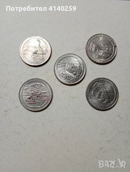 САЩ МОНЕТИ ЛОТ 1/4 куортър Долар 2014 г , снимка 1