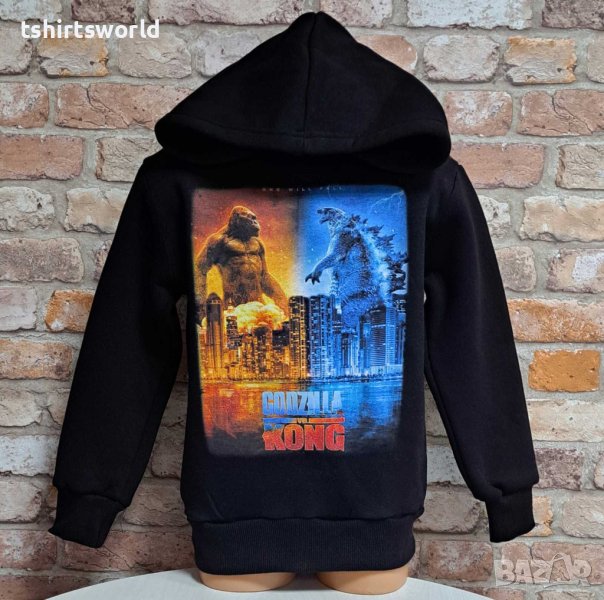 Нов детски суичър с дигитален печат Годзила срещу Конг (Godzilla vs. Kong), снимка 1